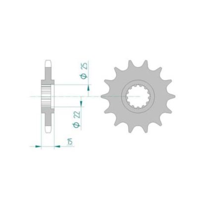 Pignon Triumph 525/14D