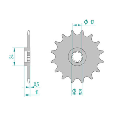 Pignon Polini Minicross 415/12D