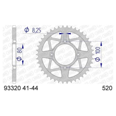 Couronne AFAM 520/42D alu