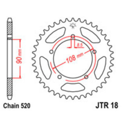 Couronne Aprilia Alu 520/40D