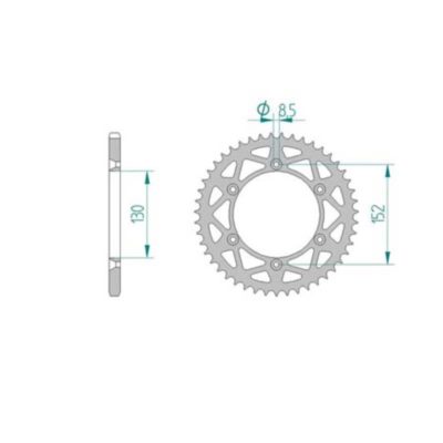 Couronne Aprilia Alu 520/49D
