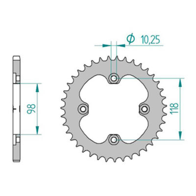 Couronne  acier CAN-AM 520/42D