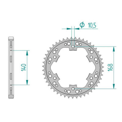 Couronne en acier BMW 525/42D