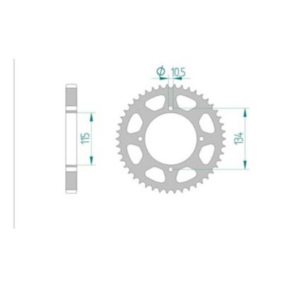 Couronne Cagiva acier 530/48D
