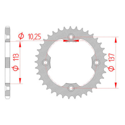 Couronne en acier Suzuki 520/36d