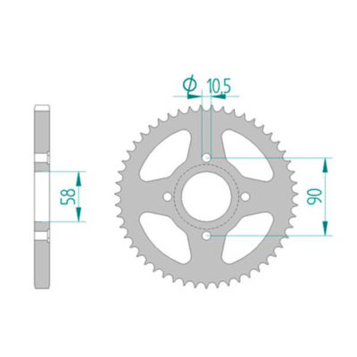 Couronne acier Daelim/Honda 428/45D