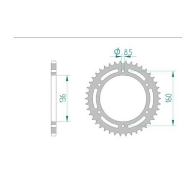 Couronne Ducati 520/44D