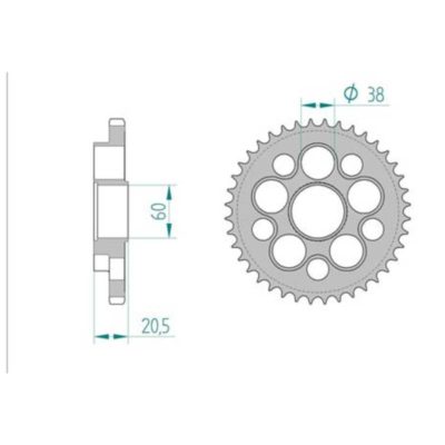 Couronne Ducati 520/37D