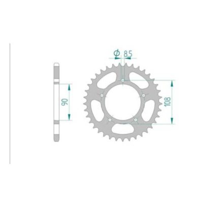 Couronne Ducati 520/38D