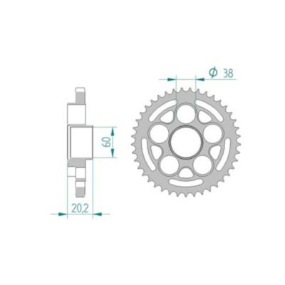 Couronne Ducati 525/43D