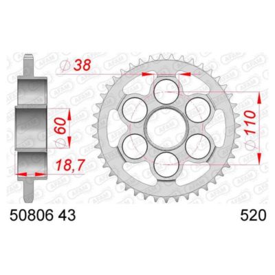 Couronne AFAM 520/43D acier