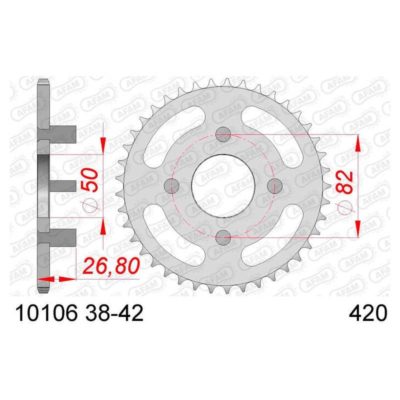 Couronne AFAM 420/38D acier