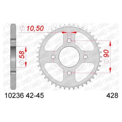 Couronne AFAM 428/45D acier