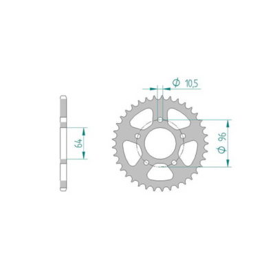 Couronne acier Honda 520/37D