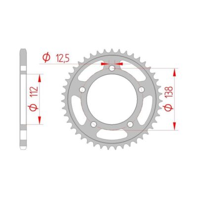 Couronne acier Honda 520/43D