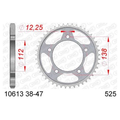 Couronne AFAM 525/38D acier