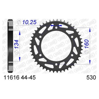 Couronne AFAM alu Honda 530/44D titan