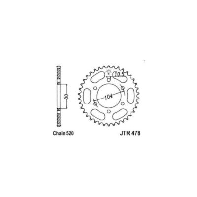 Couronne Kawasaki alu 520/46D