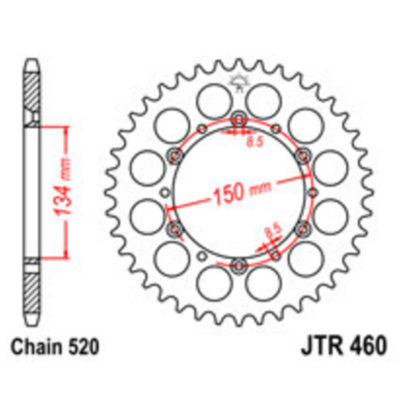 Couronne Kawasaki alu 520/48D