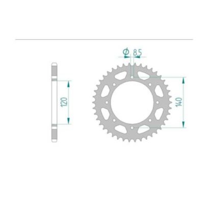 Couronne Kawasaki 520/38D