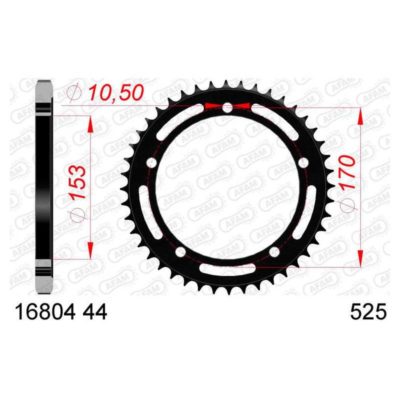 Couronne AFAM 525/44D acier