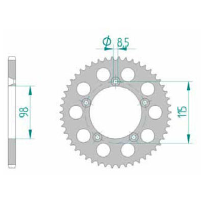 Couronne KTM alu 420/44D