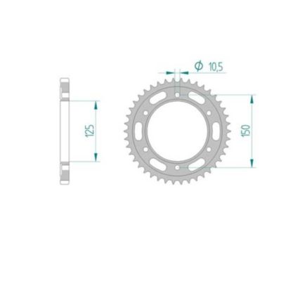 Couronne KTM 525/45D