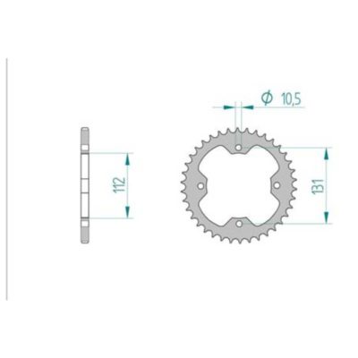 Couronne Kymco 520/38D