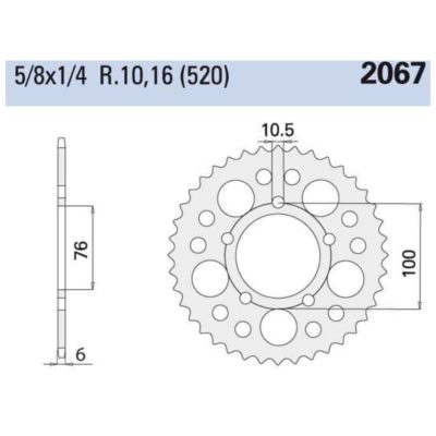 Couronne PBR Marchesini/BST/OZ alu 520/46D noire