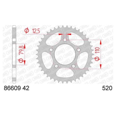 Couronne AFAM 520/42D acier