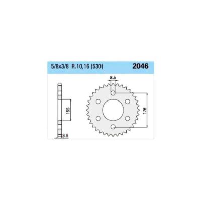 Couronne Triumph Alu 530/47Z
