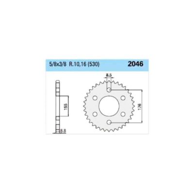 Couronne Triumph Alu 530/44Z