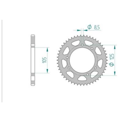 Couronne acier Yamaha 428/48D