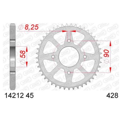 Couronne AFAM 428/45D acier
