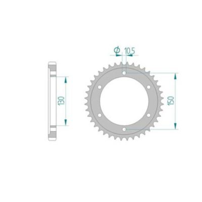 Couronne Yamaha 530/39D