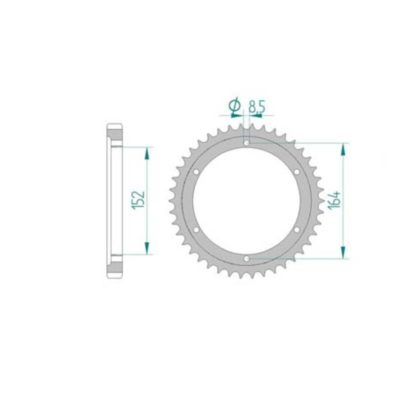 Couronne Yamaha 530/42D