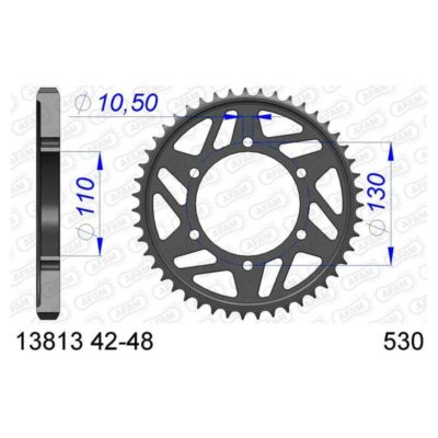 Couronne Alu Yamaha 530/47D