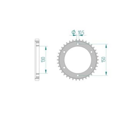 Couronne Yamaha 532/46D