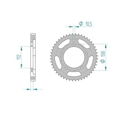 Couronne Yamaha 532/48D