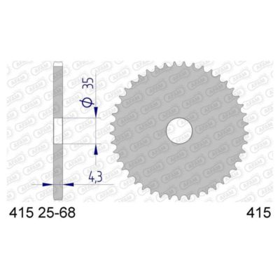 Couronne alu brute 415/45D