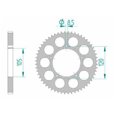 Couronne acier Sachs 428/62D