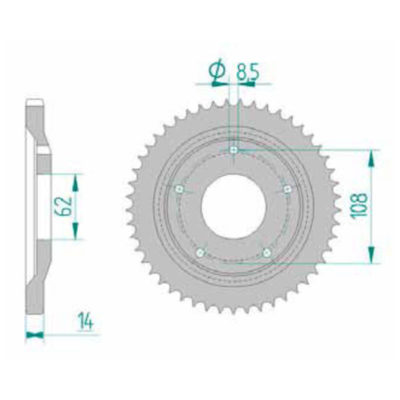 Couronne acier Sachs 428/58D