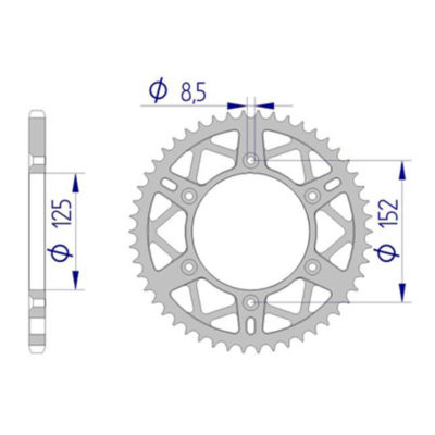 Couronne Afam en alu Beta 520/50D