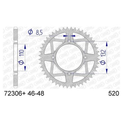Couronne ESJOT 520/40D alu
