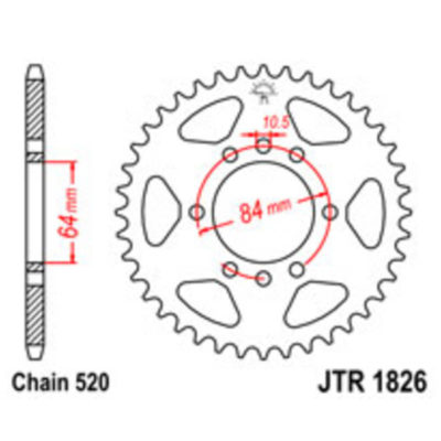 Couronne alu Kawa/Suzuki Quad 520/36D