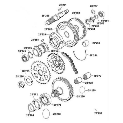O-Ring roue d`engrenage 16x3mm Tomos