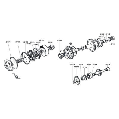 Joint spy 25x35x7 Puch ZA50 engrenage