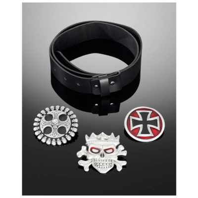 Ledergürtel HH (80 - 125cm) inkl. KING SKULL Schnalle