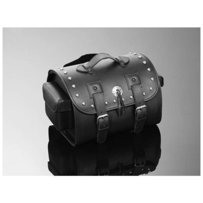 Coffre HH STUDS cuir synthétique Solo Racks/Sissybars 24x40x28cm