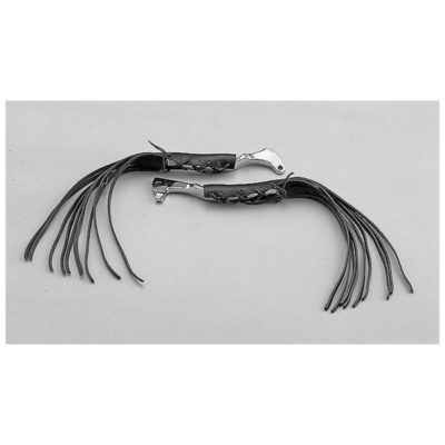 Recouvrement poignées HH paire universel en cuire à franges 30cm